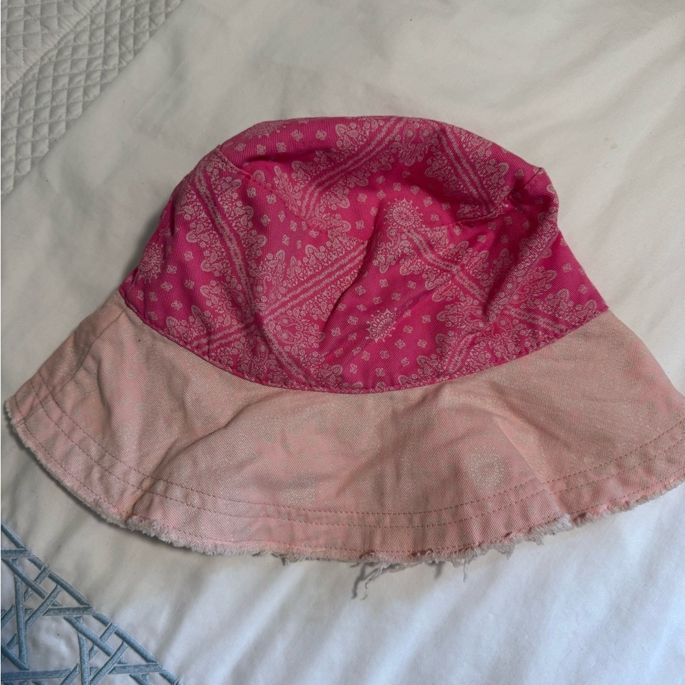 Free People Pink Paisley Bucket Hat